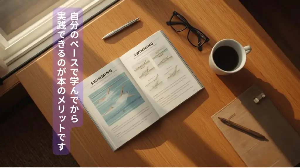 自分のペースで理論を学んでから実践できるのが本のメリットです