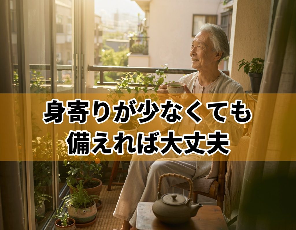 おひとりさまの終活と身元保証の備えを表すイメージ