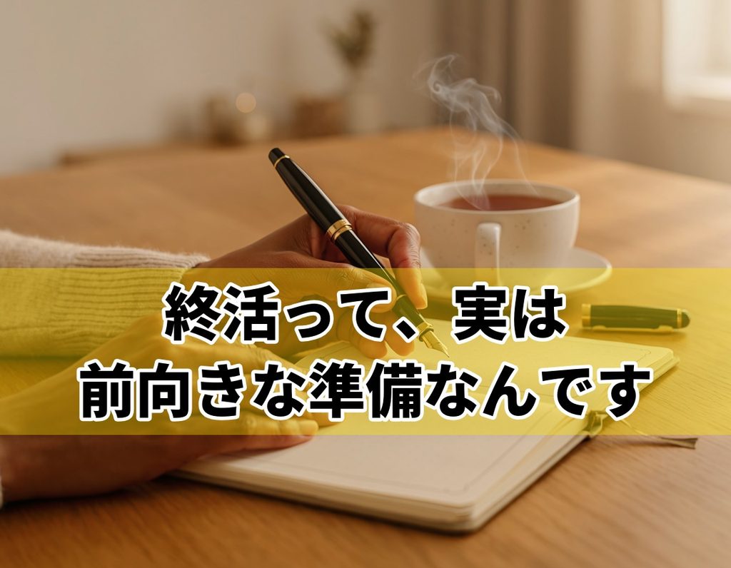 終活の意味や目的を表すエンディングノートのイメージ
